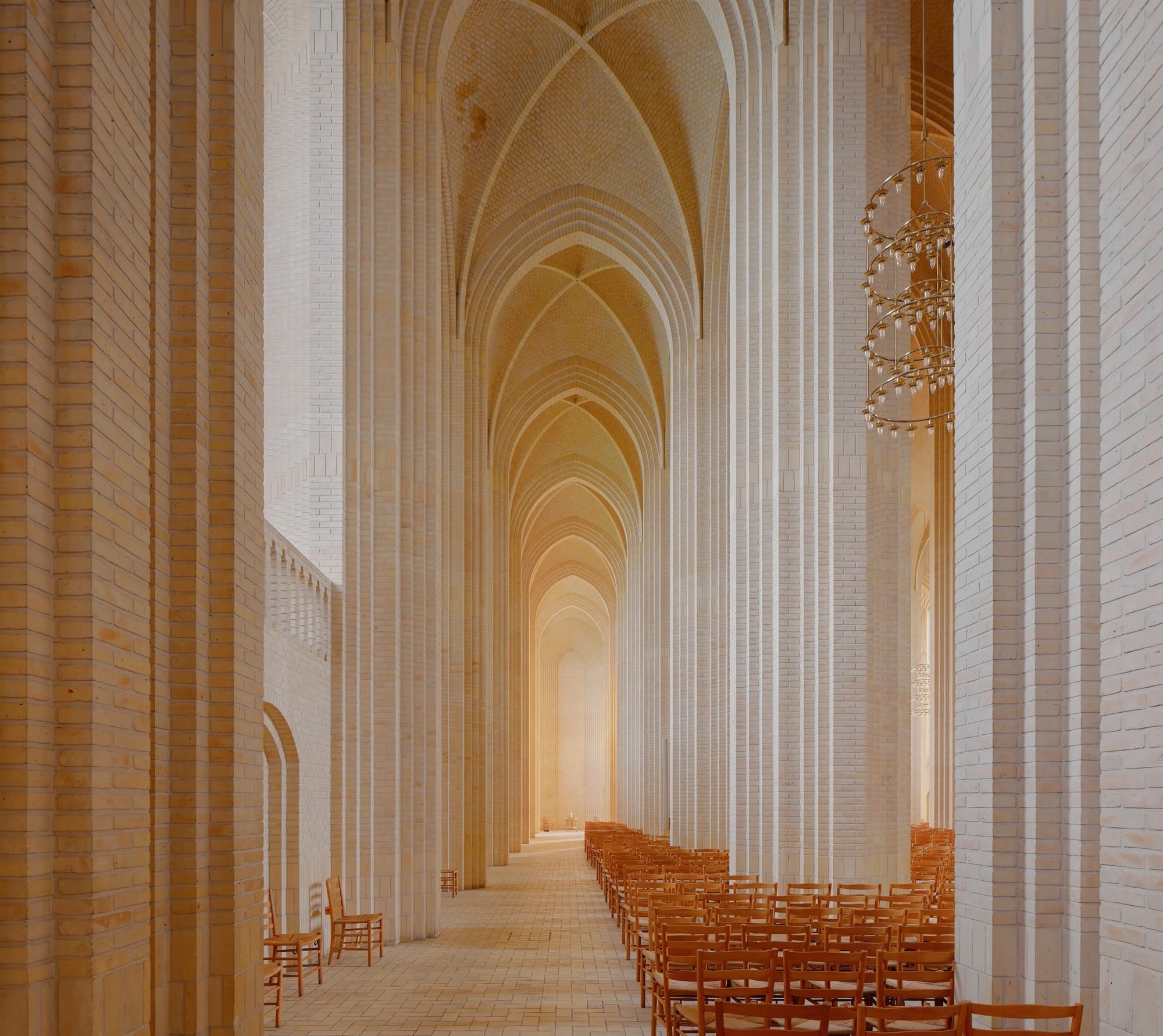 A detail of the interior of Grundtvigs Kirke in Copenhagen, taken by David Altrath