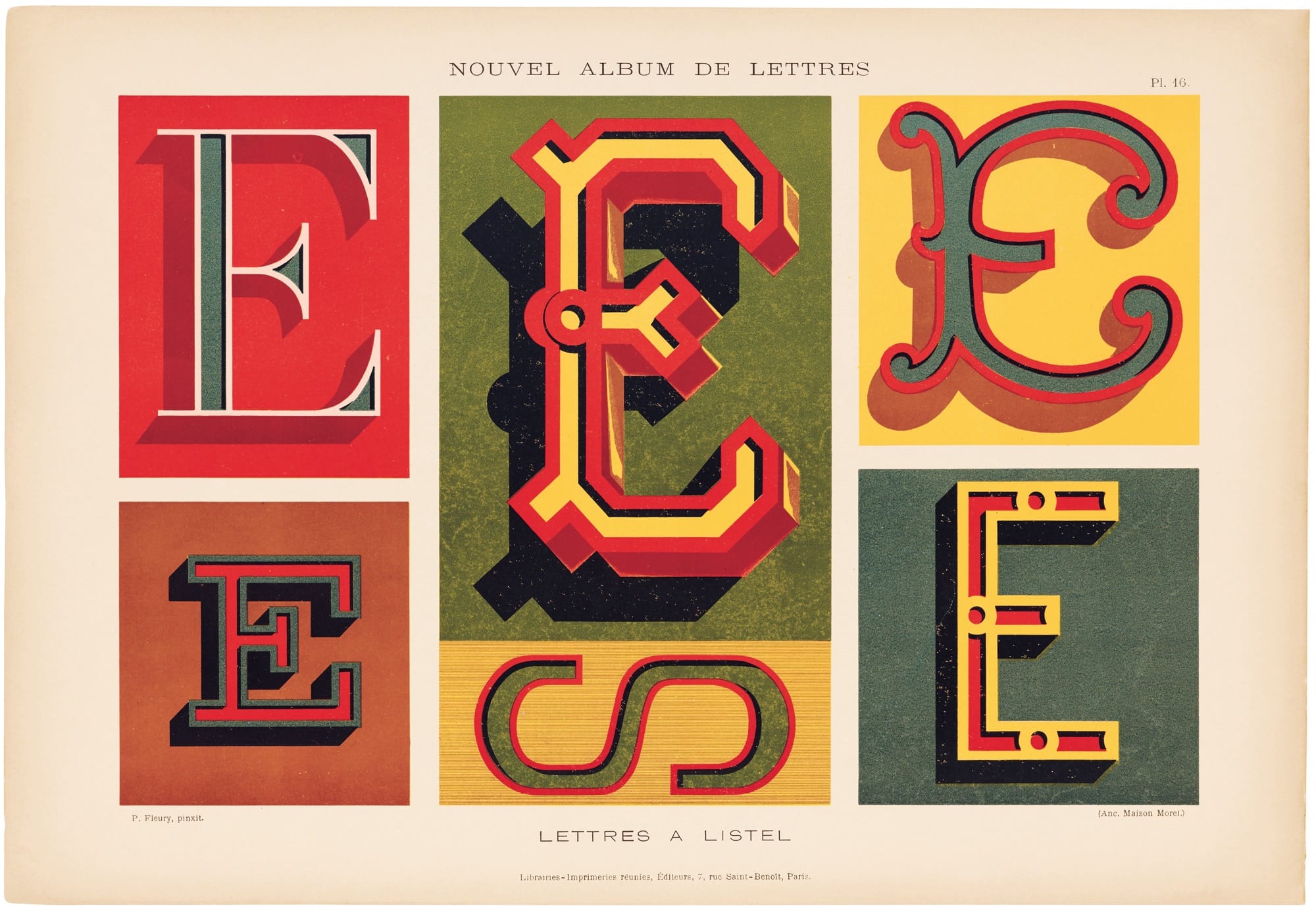 A historic example of French letterforms for decorative signpainting